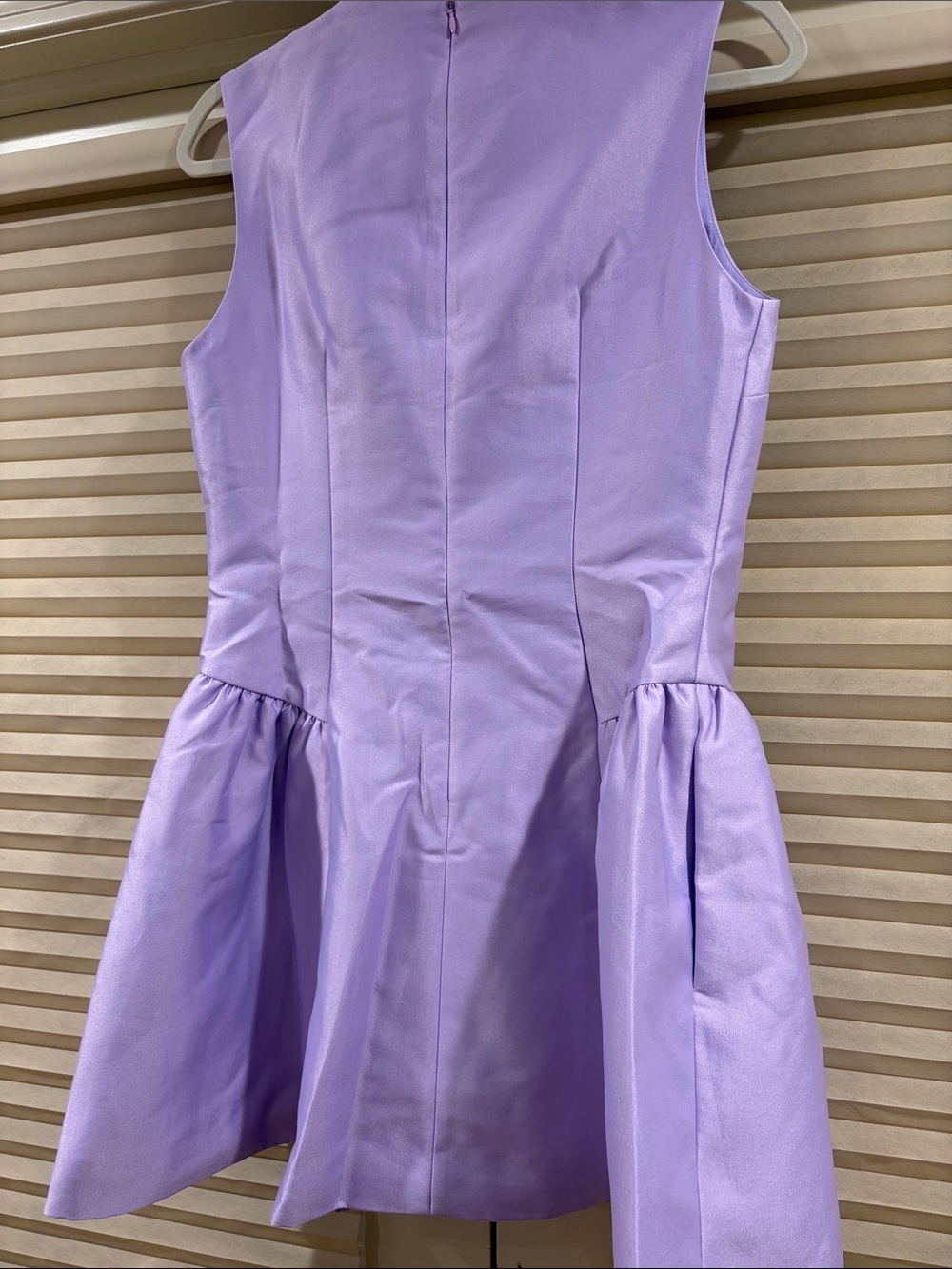 NWOT Self-Portrait Lavender Bow-Trim Sleeveless Mini Dress, Size US 4/6 - Picture 13 of 16